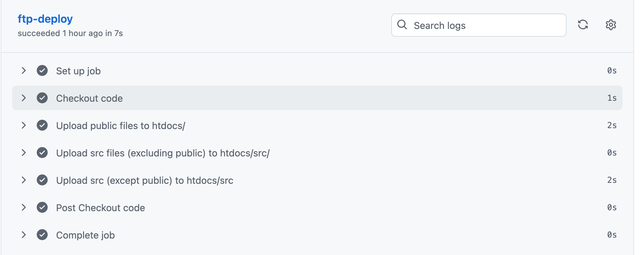 Logs en GitHub Actions