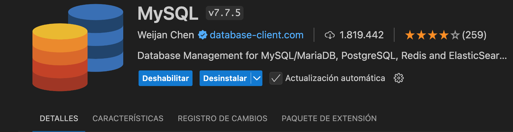 Extension MySQL