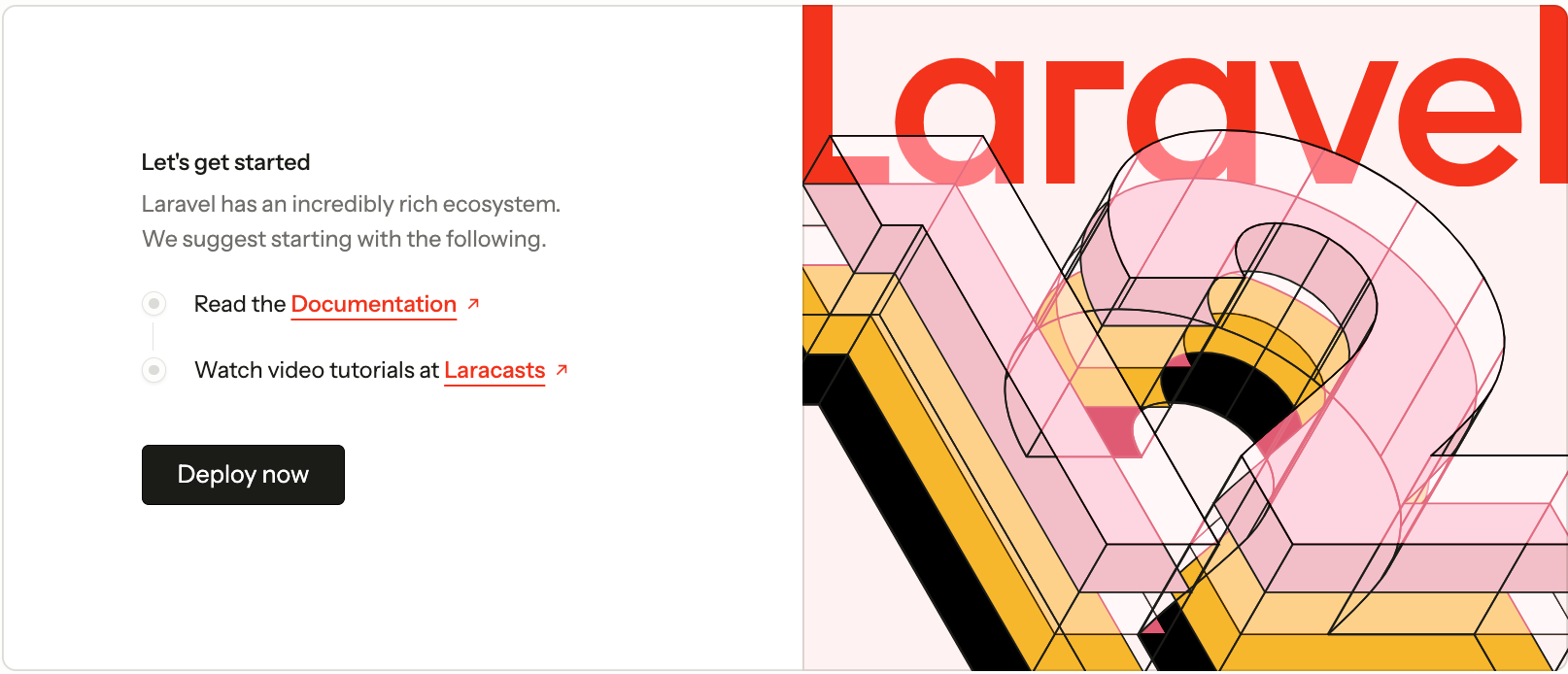 Imagen de bienvenida de Laravel