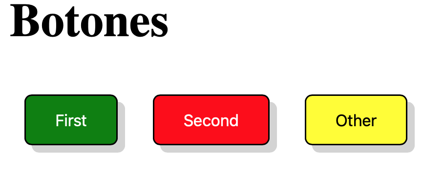 Ejemplo de botones