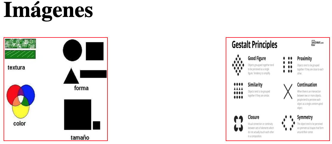 Ejemplo de una página con una imagen oculta