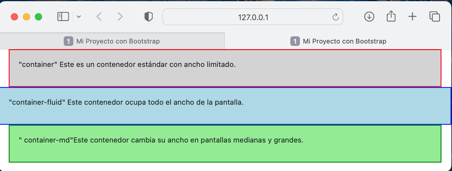 Contenedores en Bootstrap