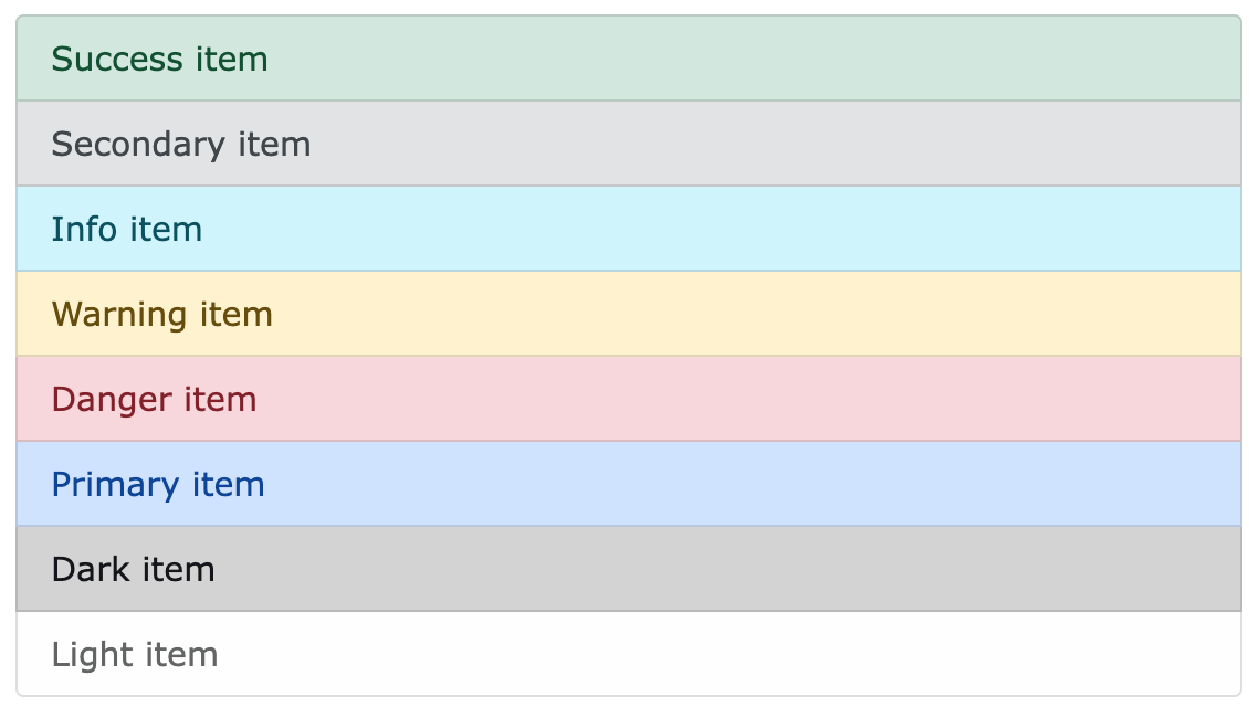 Lista con Colores de Fondo