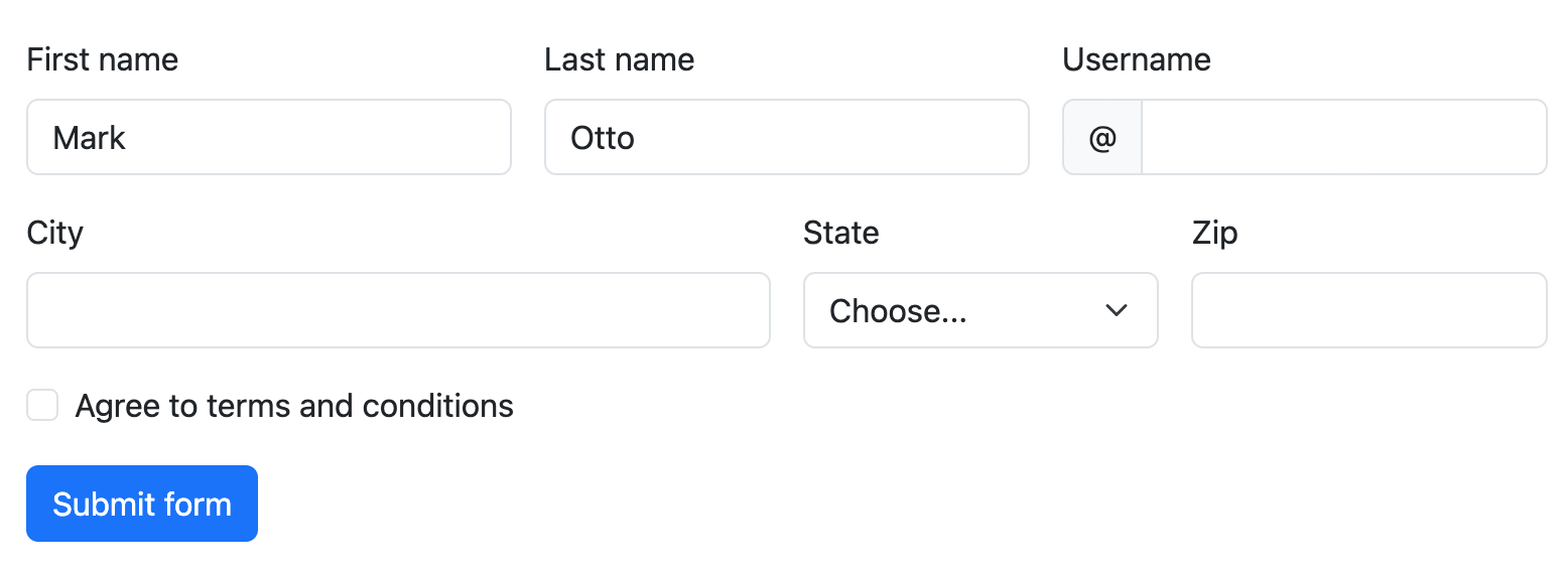 Formulario pre-validación