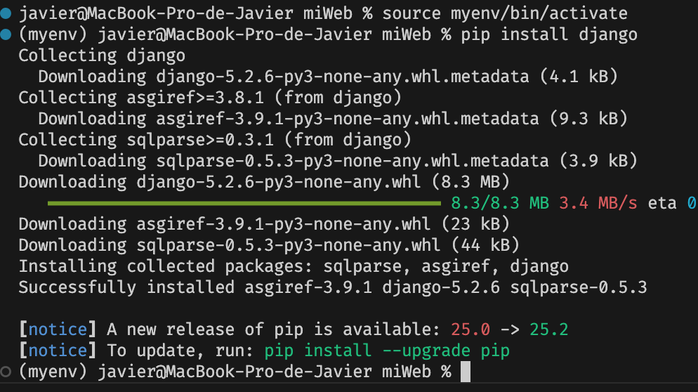 Instalación de Django